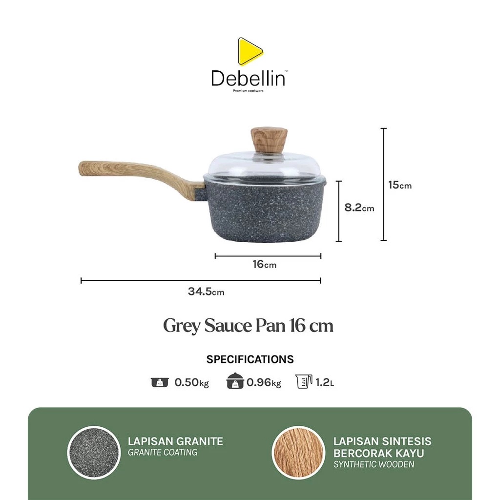 Putra Sejahtera Internasional Debellin Sauce Pan 16 cm