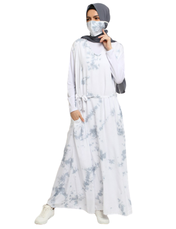 Gamis Fashion Muslim Lavina Dress Tie Dye 3