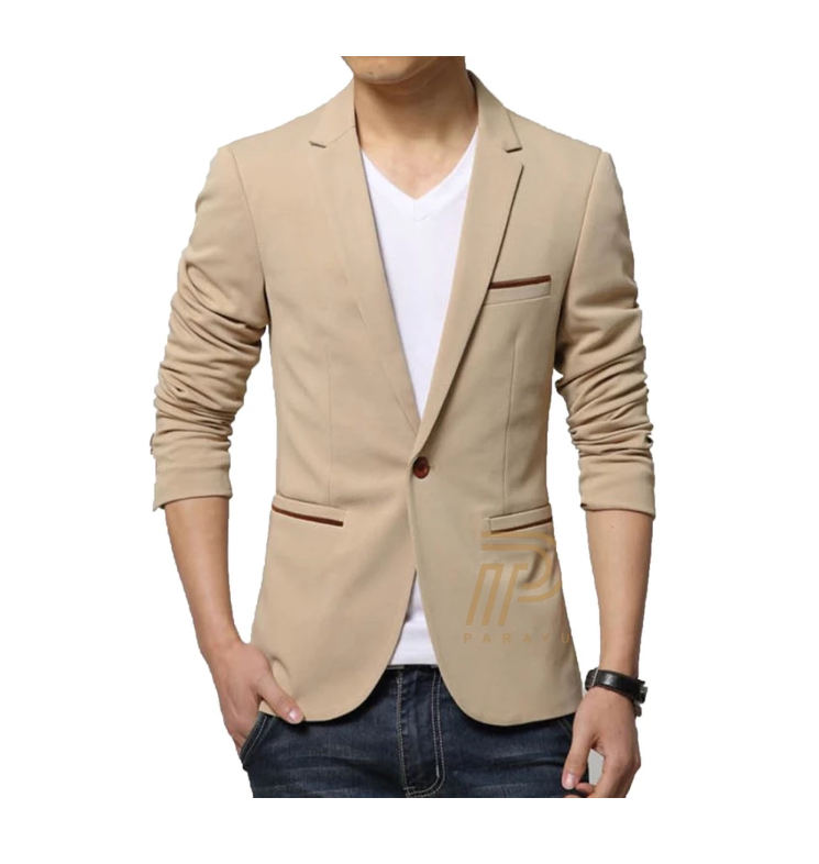 Jas Blazer Pria Formal Kancing Satu Slim Fit