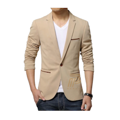 Jas Blazer Pria Formal Kancing Satu Slim Fit