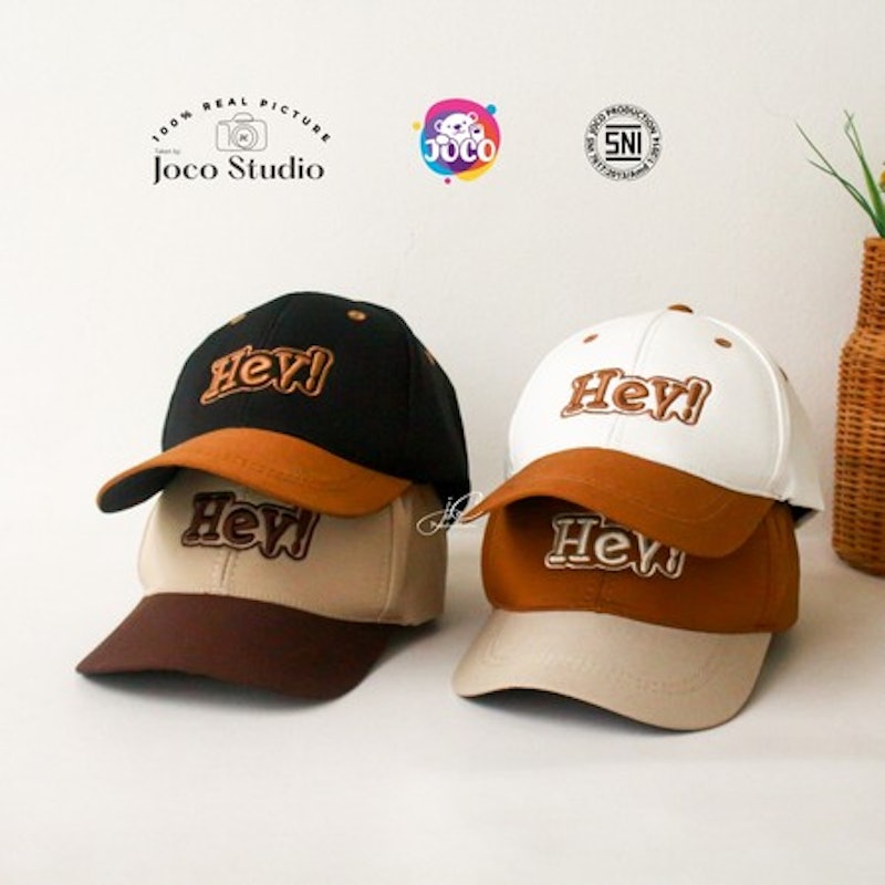 Joco Production Topi Anak Baseball Bordir Hey 2