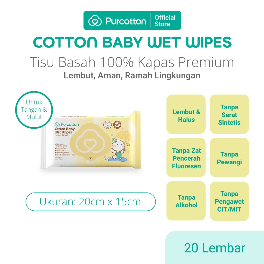 Shenzhen Purcotton Technology Purcotton Cotton Baby Wet Wipes