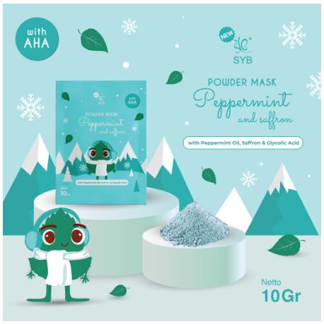 New SYB Powder Mask with Peppermint and Saffron 