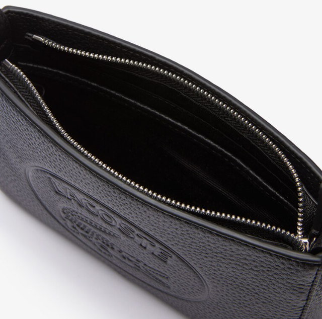 Lacoste Women’s Croco Crew Grained Leather Baguette Bag 0100-LACNF3576NL000