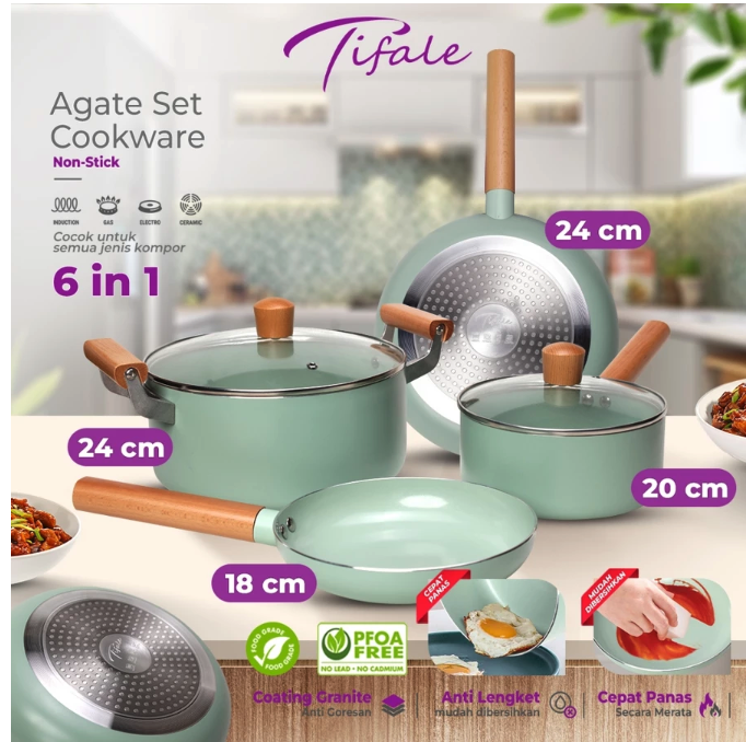  Tifale Agate Set Cookware 6 in 1