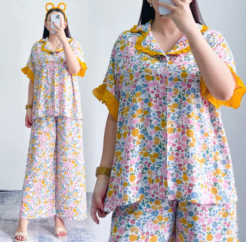 MISSDASTER Livy Piyama Panjang Rayon Motif 3
