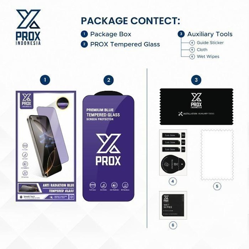 PROX Tempered Glass Anti Radiation POCO X7 Pro 5G 4