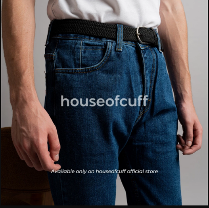 Houseofcuff Celana Jeans Reguler Fit Pria Panjang Denim Jeans Biru Gelap 4