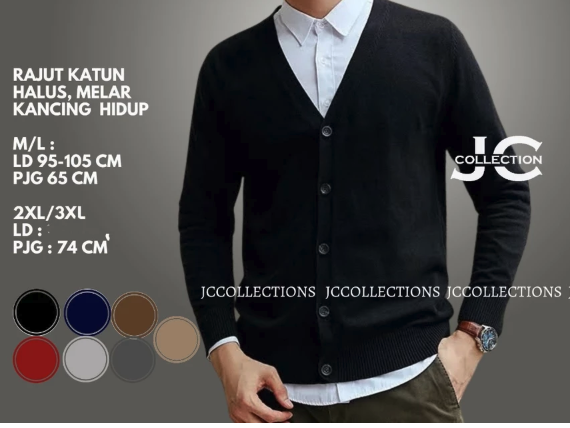 JCCollections Rikko Cardigan Rajut V-Neck Korea 2