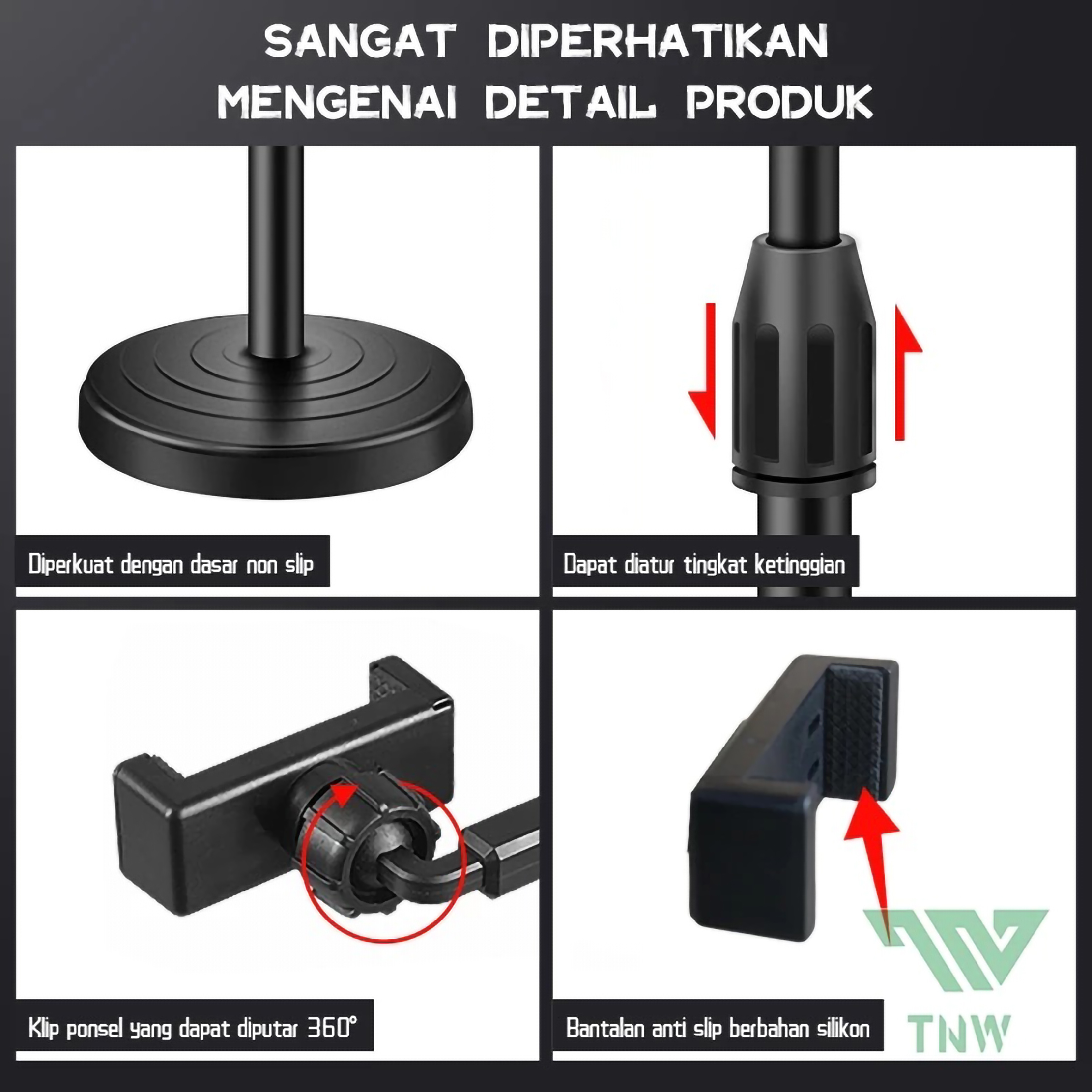 TNW Ring light 16cm + Tripod + 2 Holder HP 5