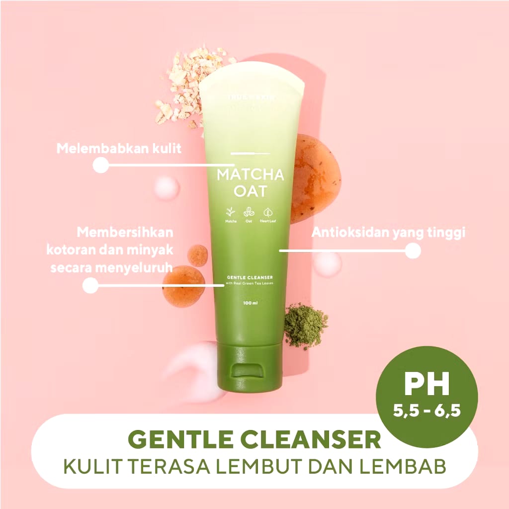 Triniti Tunggal Abadi True to Skin Matcha Oat Gentle Cleanser 
