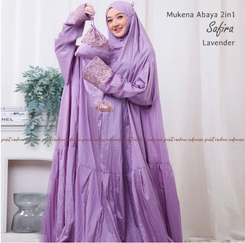 Pusat Mukena Indonesia Mukena Dewasa Travelling Jumbo 2in1 Abaya Safira 4