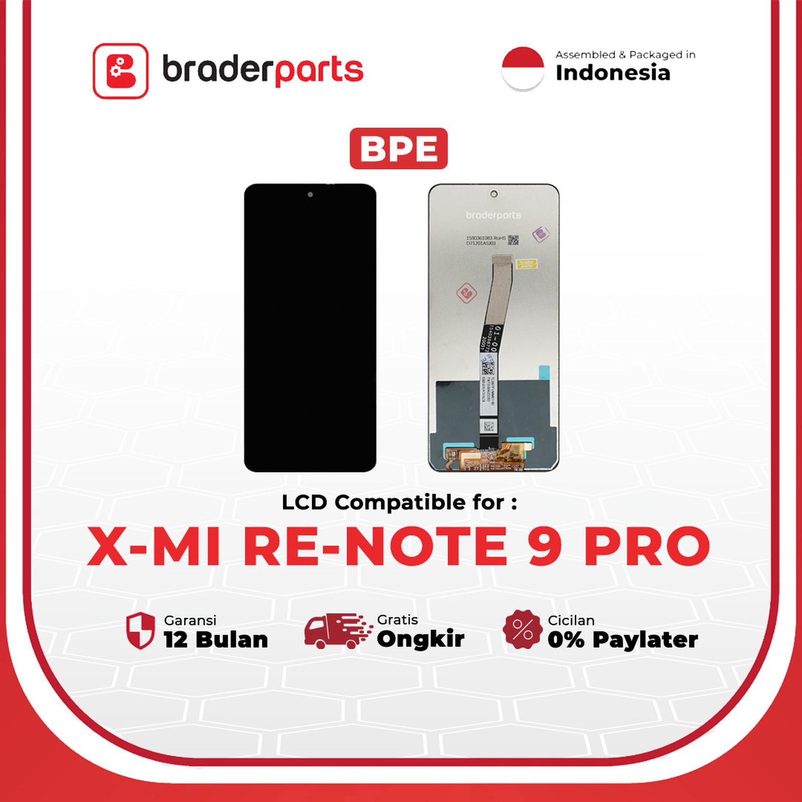 Indoparts Mobile Phones Braderparts LCD Xiaomi Redmi Note 9 Pro