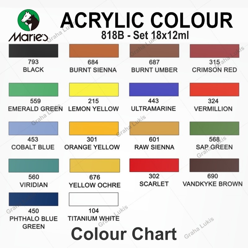 Marie's Acrylic Colour Set 18 3