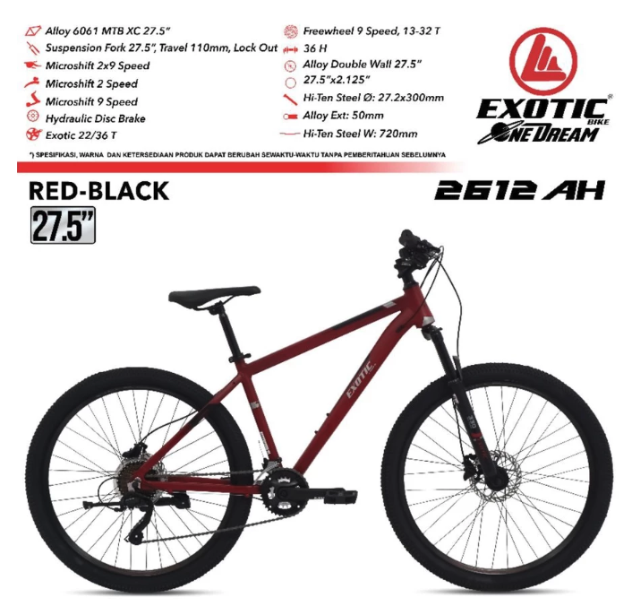 Roda Pasifik Mandiri Pacific MTB Exotic 27.5 Inch ET-2612 AH