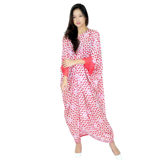 Kaftan Batik Viscos Motif Kamelia