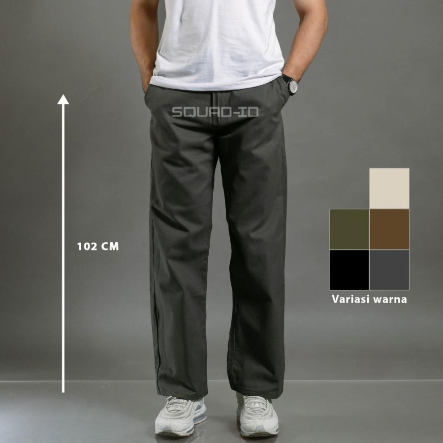 Aneka Pakaian Pria SQ SQUAD ID Celana Chinos Standar Straight Fit