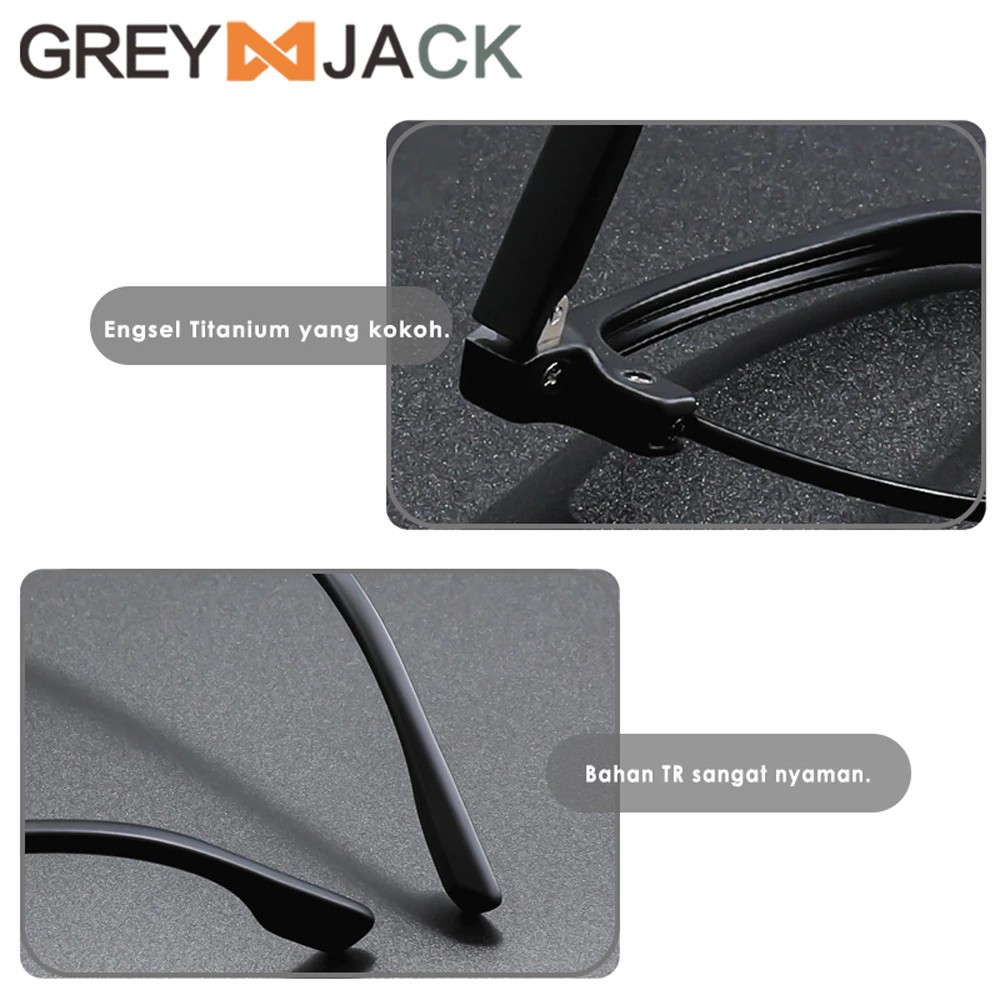 Grey Jack Eyewear Grey Jack Frame Kotak Black Silver  152