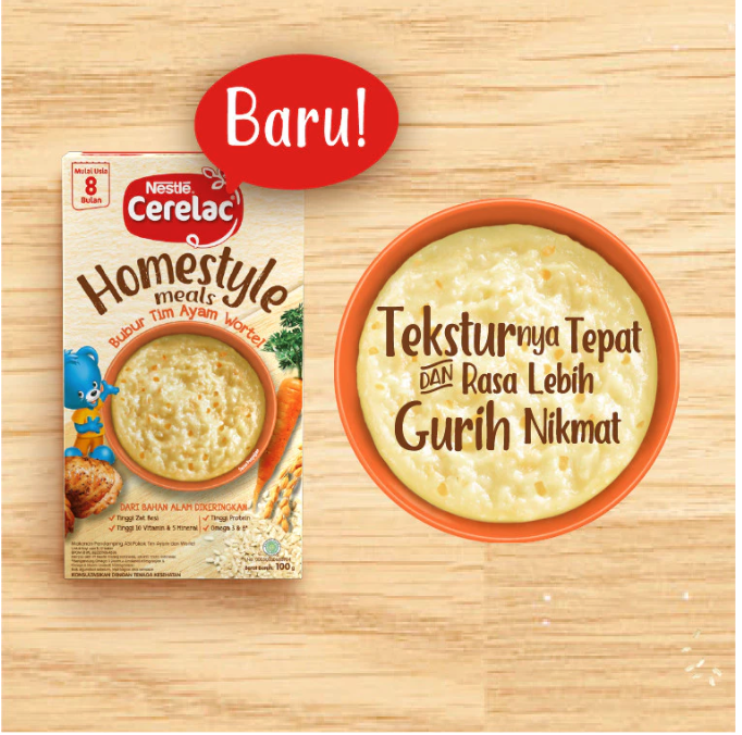 Nestlé Cerelac Homestyle Meals Bubur Tim Ayam Wortel