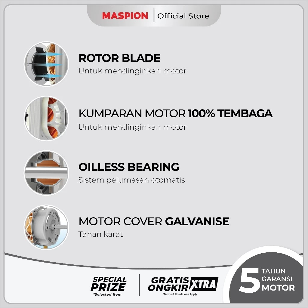 Maspion Group Maspion Kipas Angin Meja Desk Fan 12 Inch  EF-30 P2