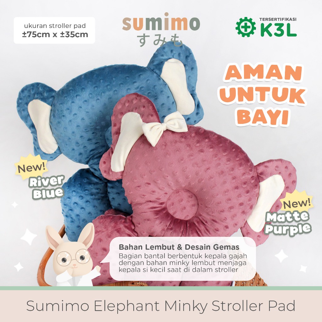 Sumimo Sumimo Elephant Minky Stroller Pad
