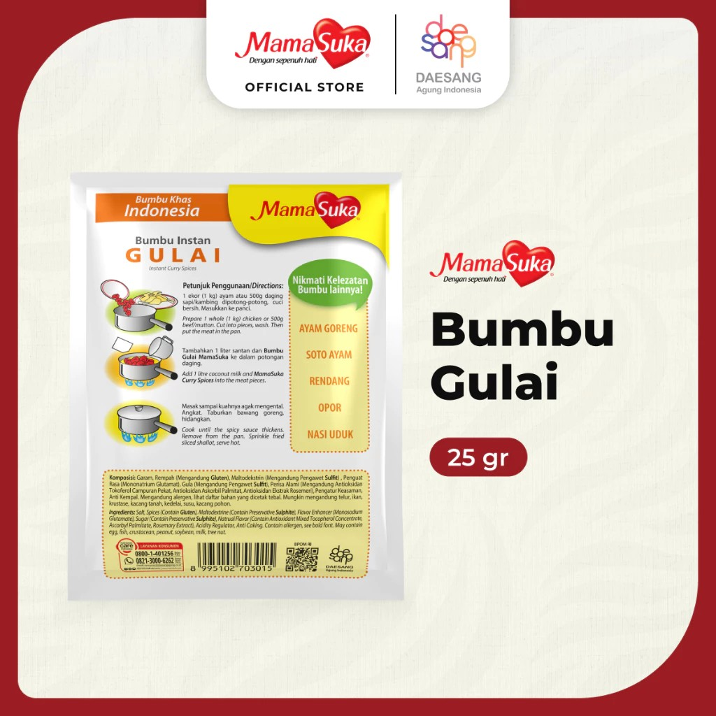 Daesang Agung Indonesia MamaSuka Bumbu Gulai 