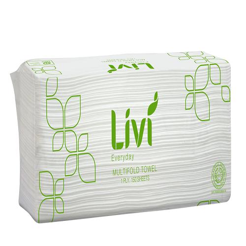 Livi EDay MFold Towel 150s Plastic
