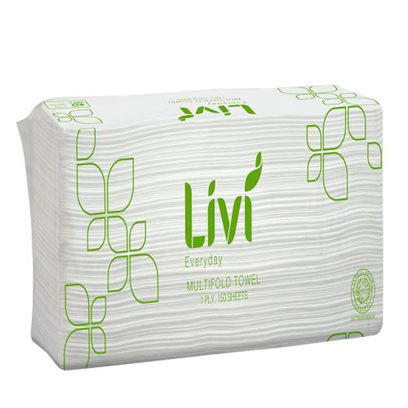 Livi EDay MFold Towel 150s Plastic 1