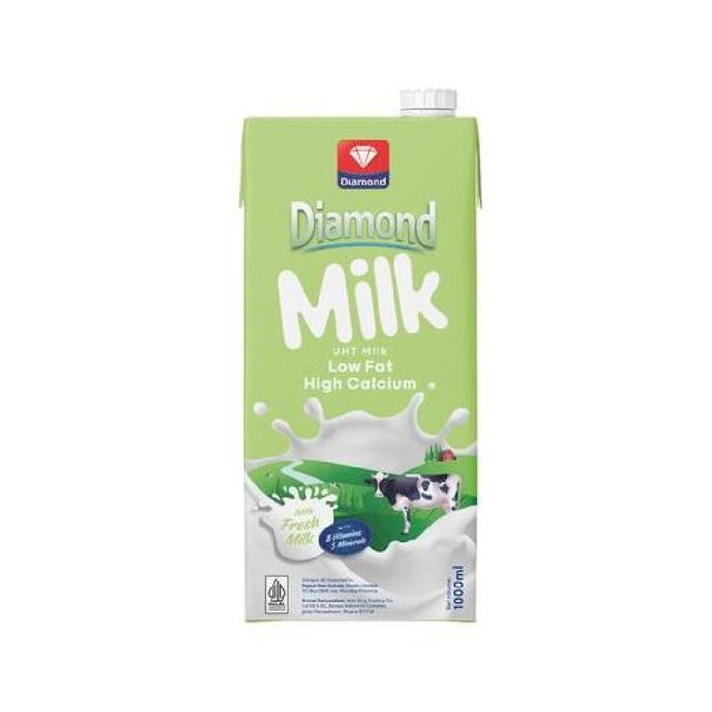 Diamond Milk Susu UHT Rendah Lemak Tinggi Kalsium 1