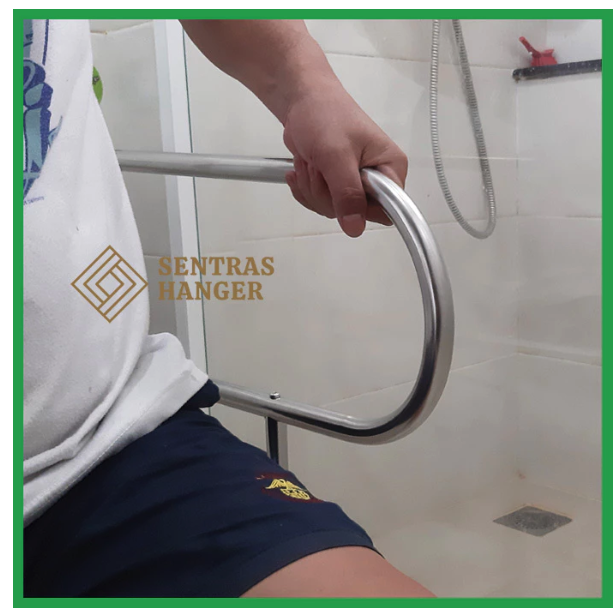  Sentras Hanger Pegangan Kloset Single Stainless Steel
