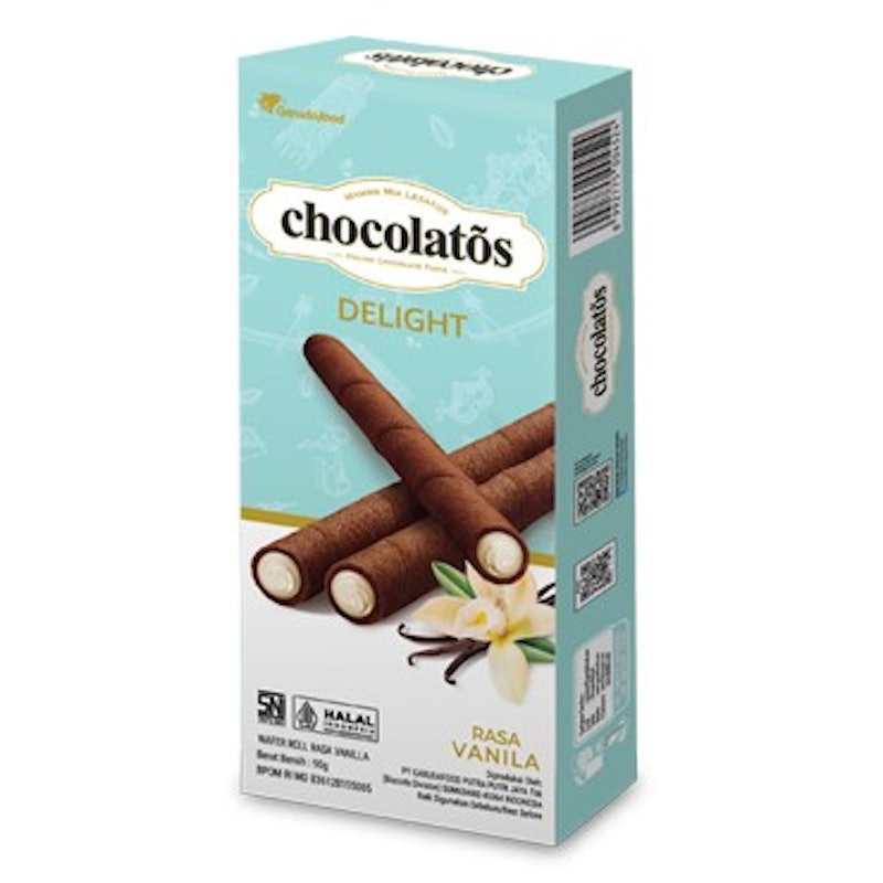 Chocolatos Wafer Stick Delight Rasa Vanilla 1
