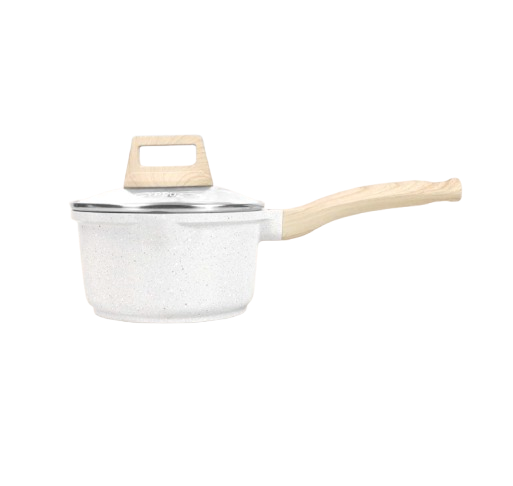 Cypruz Milk Sauce Pan White Granite Diecast 16 cm