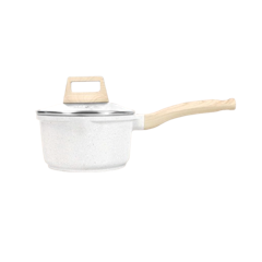 Cypruz Milk Sauce Pan White Granite Diecast 16 cm
