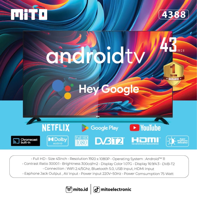 Mito Android TV 43 Inch 5
