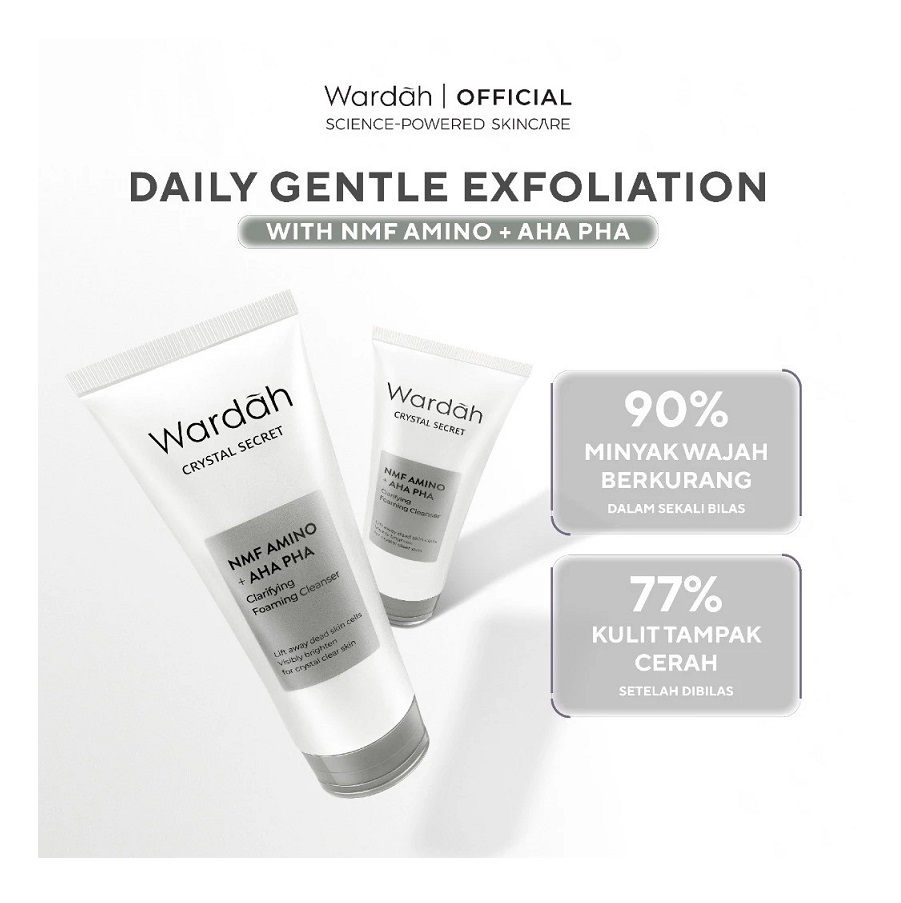 Paragon Technology and Innovation Wardah Crystal Secret NMF Amino + AHA PHA Clarifying Foaming Cleanser