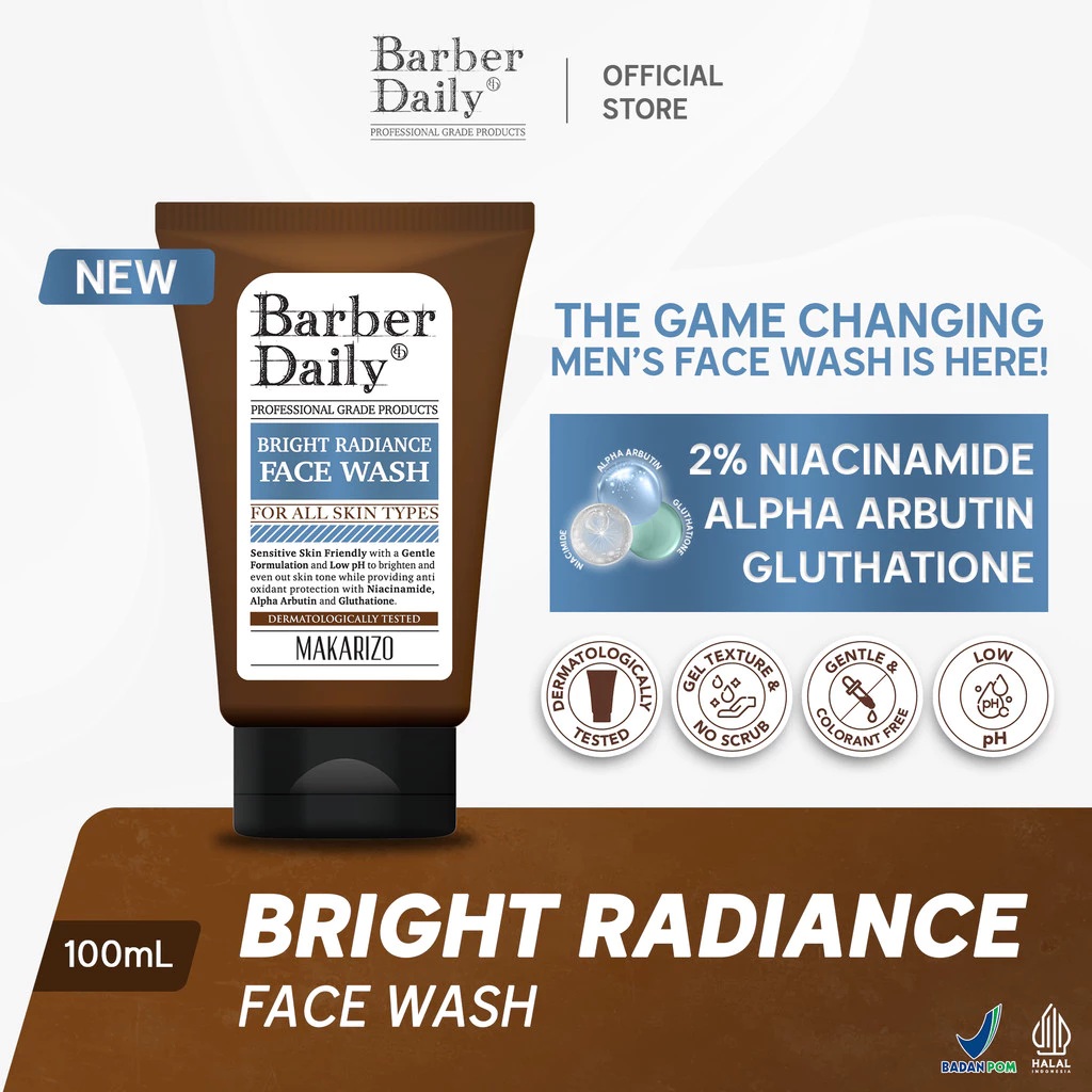 Akasha Wira International Makarizo Barber Daily Bright Radiance Face Wash