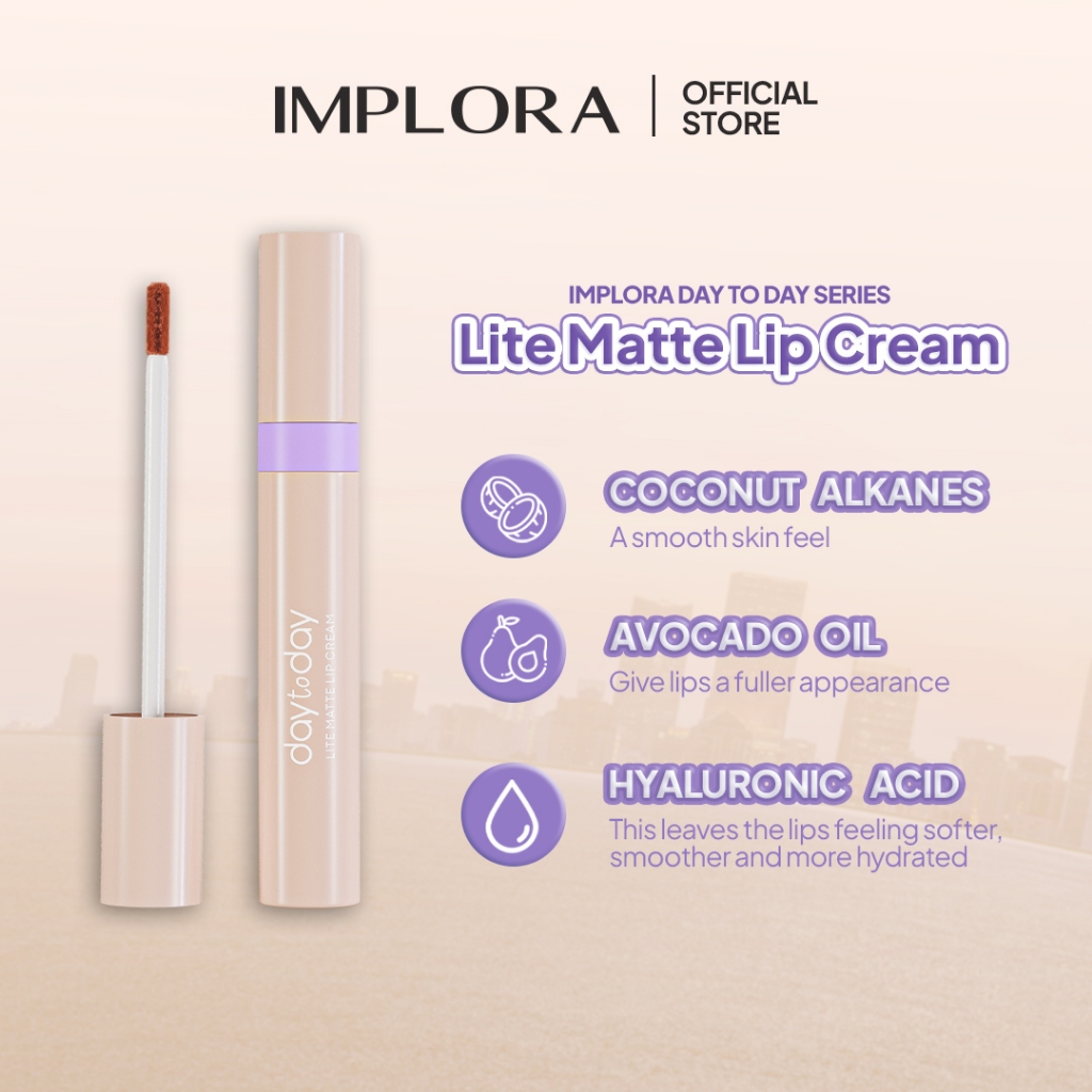 Implora Sukses Abadi Implora Day To Day Lite Matte Lip Cream 03 Passionate
