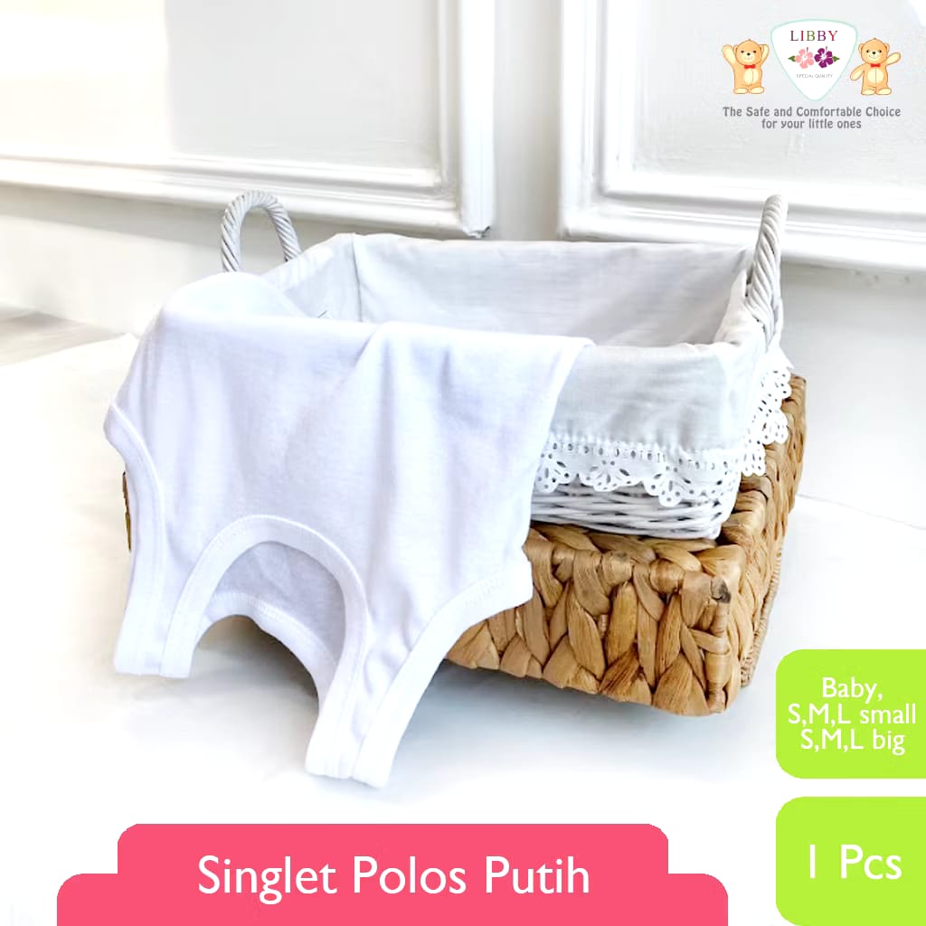 Alpinika Unggul Libby Baby Singlet Polos Putih