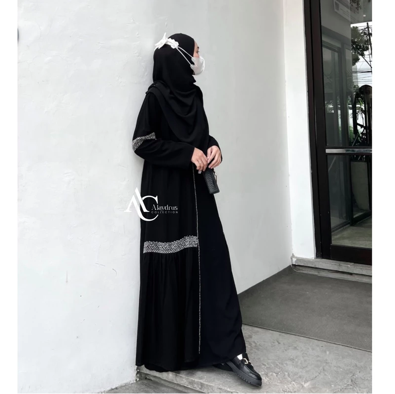  Alaydrus Collection Abaya Hitam Naura 