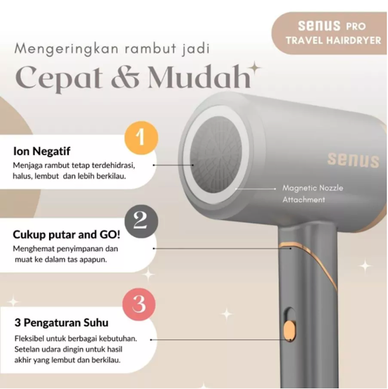 Senus Pro Travel Hair Dryer