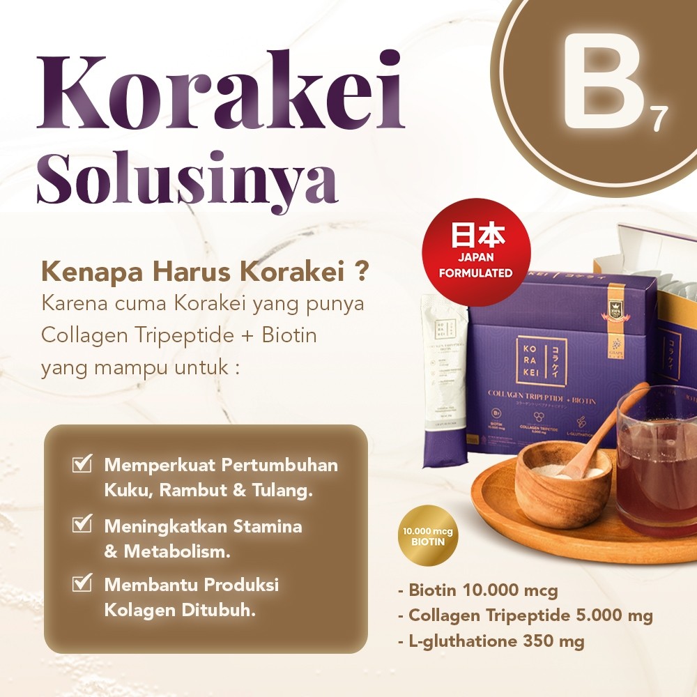 Anugrah Original Bionatura Indonesia KORAKEI Collagen Tripeptide + Biotin