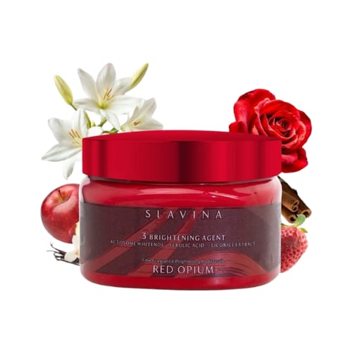 SLAVINA Organic Rice Body Scrub Red Opium