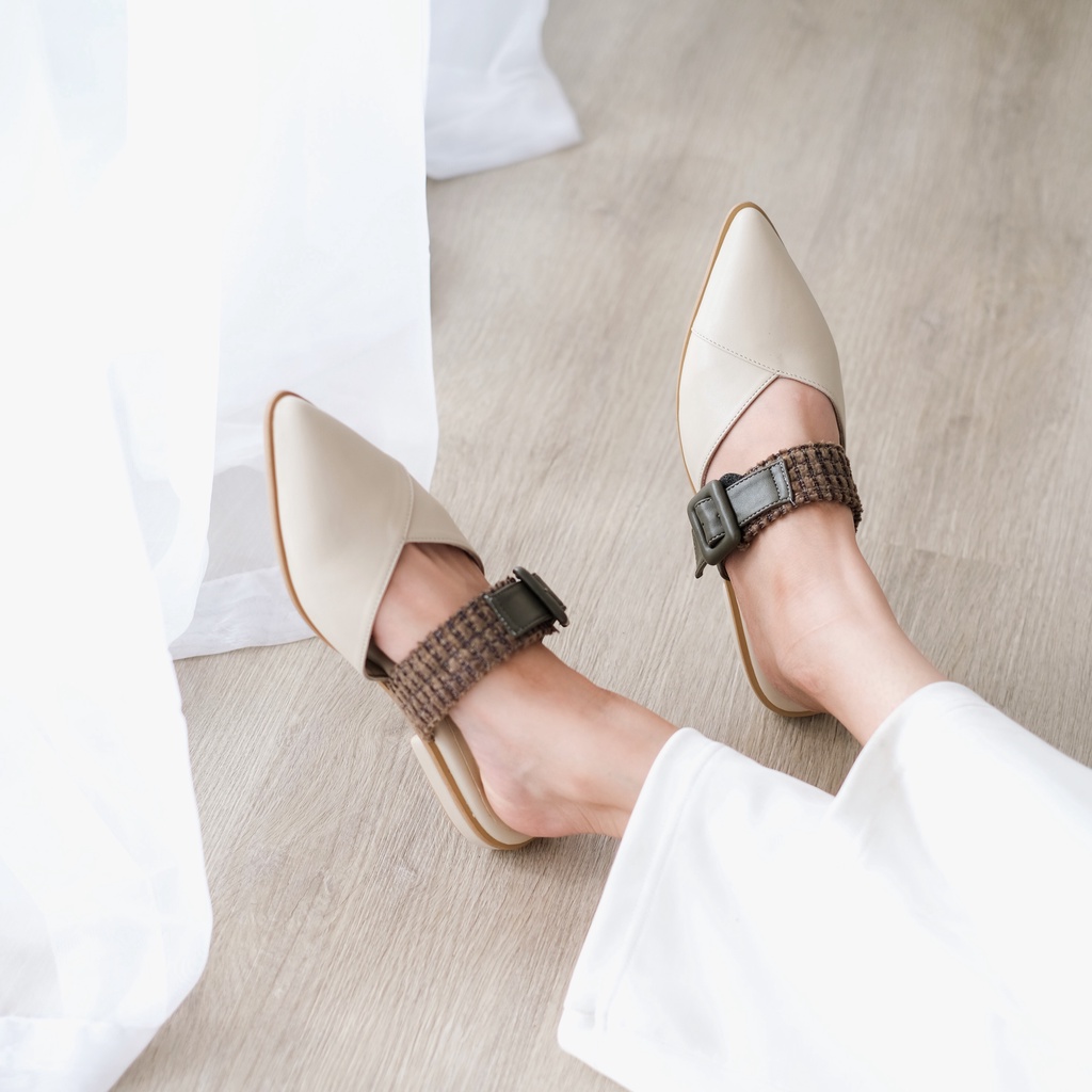Cekhas Cekhas - Pixy Cream Mules Wanita