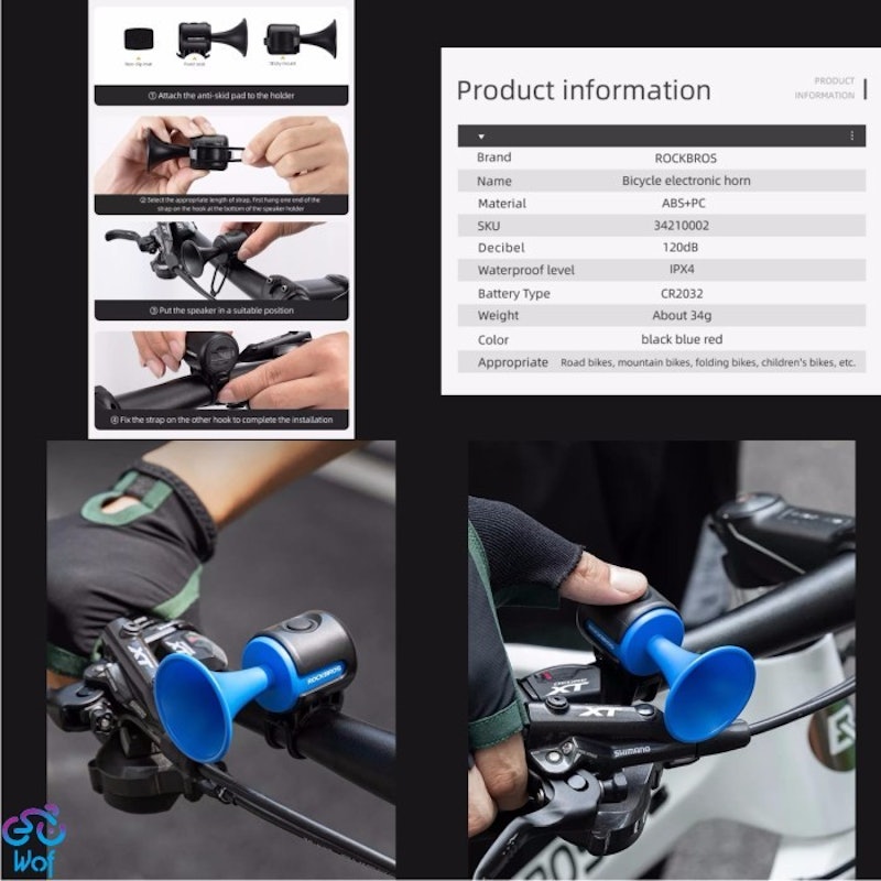 ROCKBROS Bicycle Electric Horn Bell 3
