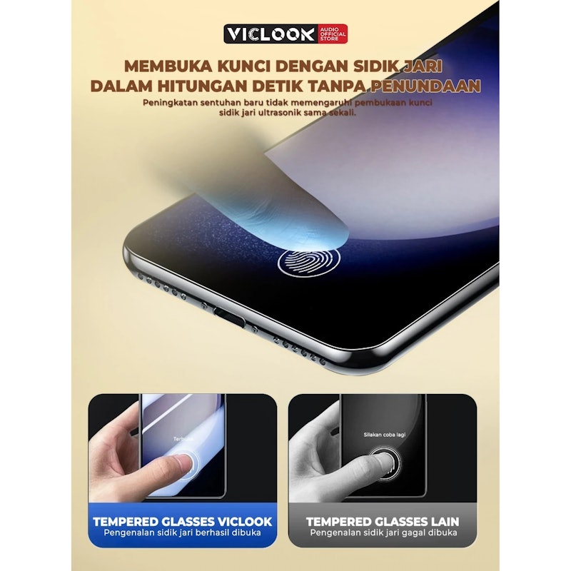 Viclook Tempered Glass HD for Samsung 3
