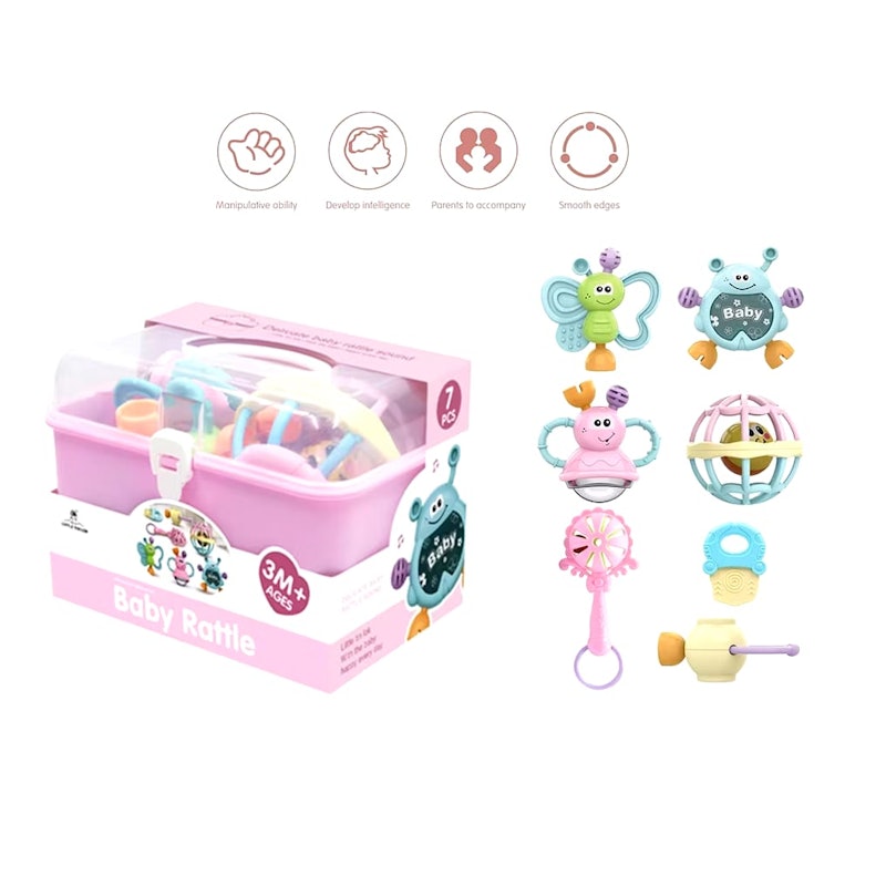 Gaudi Baby Rattle Teether 7 pcs Box 4