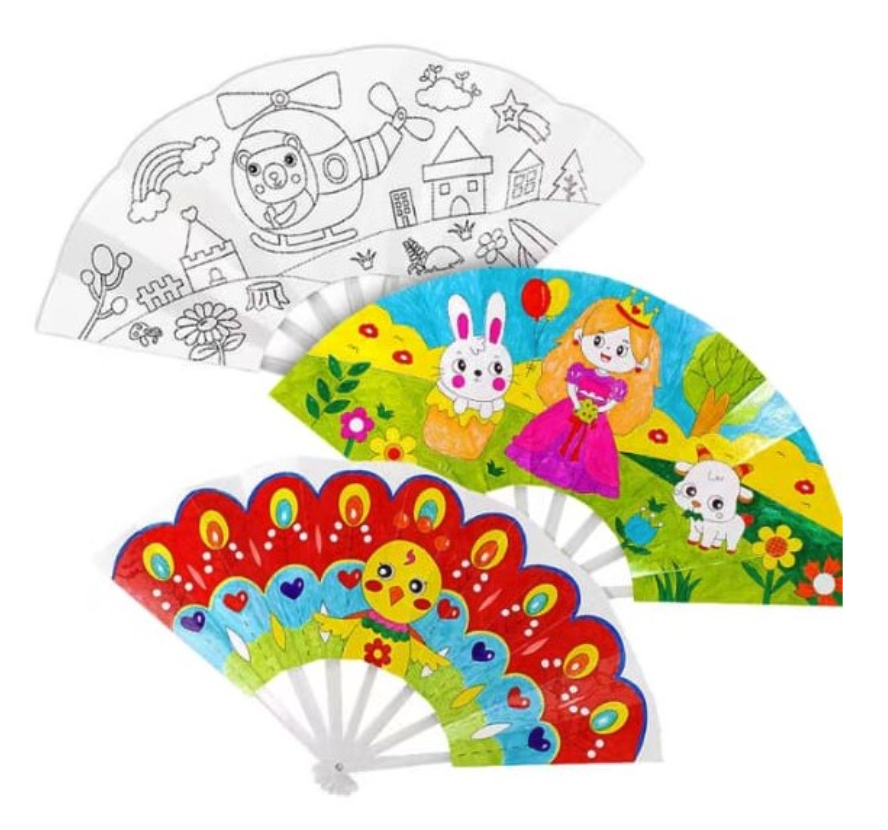 DIY Mewarnai Kipas Tangan Lipat