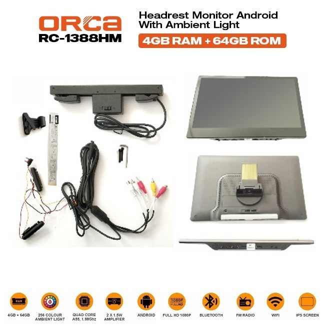 ORCA Headrest Monitor Android 11 Inch   5