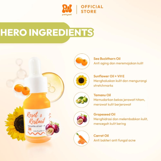 Pretty Abadi Indonesia Prettywell Reset & Restart Versatile Oil Serum