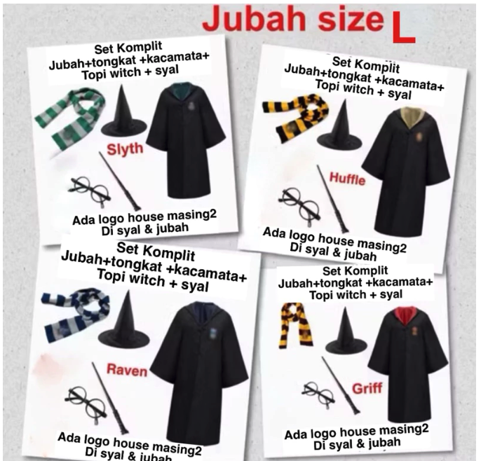  Cosplay Jubah Asrama